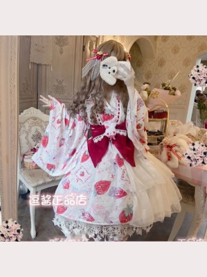 Strawberry Rabbit Wa Lolita Style Dress (DJ35)